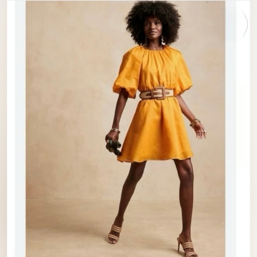 Banana Republic Golden Linen Dress